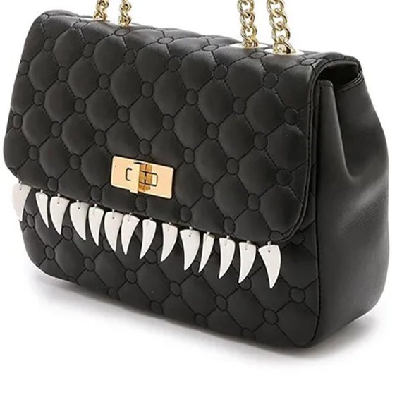 Moschino Cheap and Chic Shoulder Bag Black Turnlock Closure Handbag Purse New - Picture 7 of 8